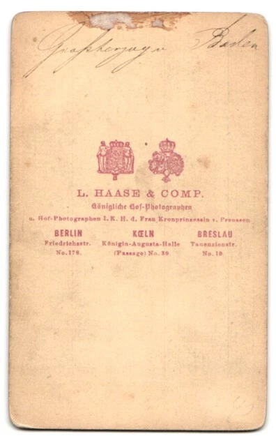 Fotografie L. Haase & Comp., Berlin, Friedrichstr. 178, Portrait Friedrich I. v 2
