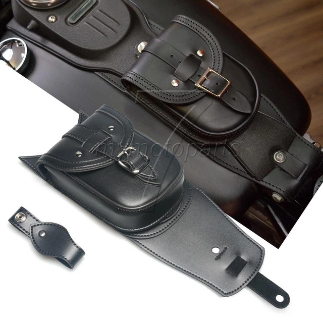 Detachable Leather Fuel Tank Bag for Harley Dyna FXD Street Bob Low Rider 06-17