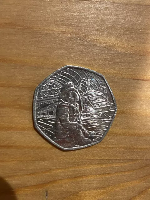 Rare Collector Paddington Bear At The Station 50p Fifty Pence Coin - 2018