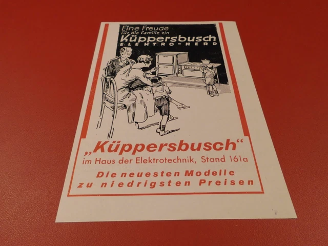 Küppersbusch ELEKTRO - HERD .:Werbeanzeige 1934
