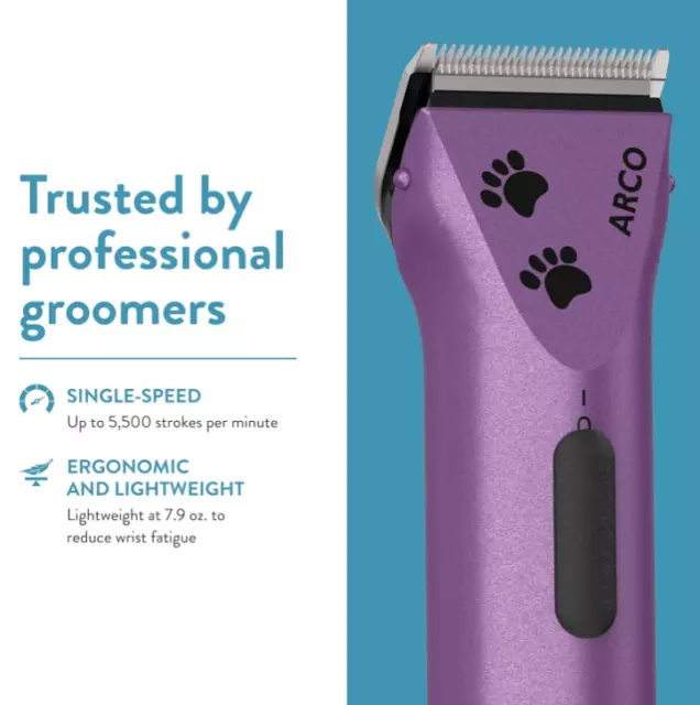 WAHL Professional Animal Arco Pet, Dog, Cat, and Horse Cordless Clipper Kit NEW 2