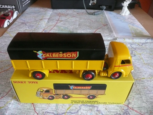 AB529 DINKY TOYS REMORQUE BACHEE JAUNE BACHE VERTE REF 70