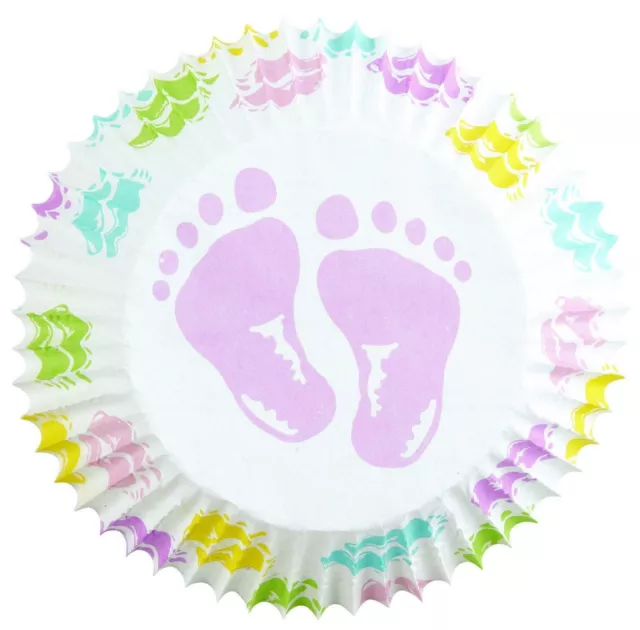 Wilton Baby Feet Baby Shower Cupcake Baking Cups Standard size 5 cm Dia - 75 pcs