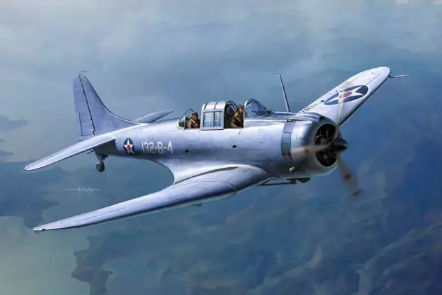 Academy 12331 1:48 Douglas SBD-1 Dauntless Pearl Harbor WWII US Navy Dive Bomber