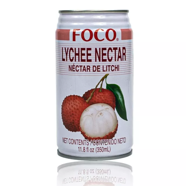Foco - Premium Lychee litchi succo bevanda succo di litchi succo (nettare) 350 ml