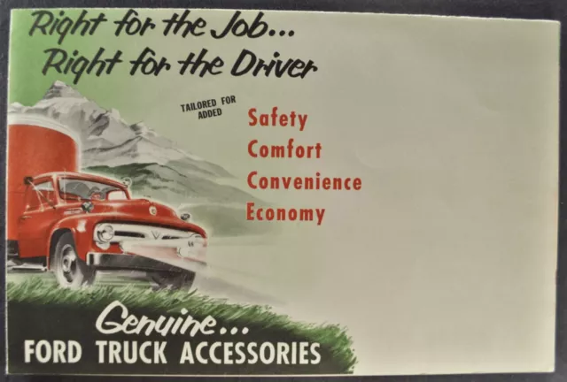 1953 Ford Truck Accessories Brochure Pickup Panel Stake Original 53 Not aReprint