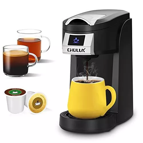 CHULUX Single Serve Coffee Maker, One Cup Coffee Brewer for K Cup & Ground Co...