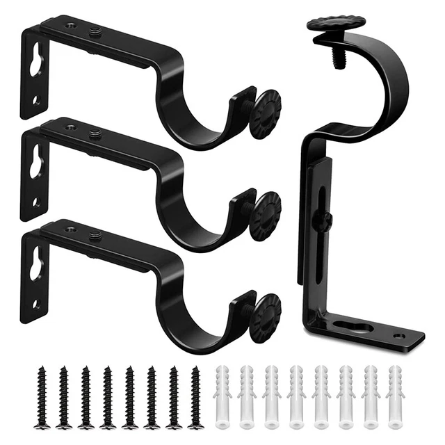 1X(Support de Tringle à Rideau RéGlable, Supports de Tringle à Rideau Robus2930