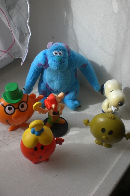 Lot de 6 personnages Mac Do : Snoopy, Monsieur , Madame, Amerix, Sulli