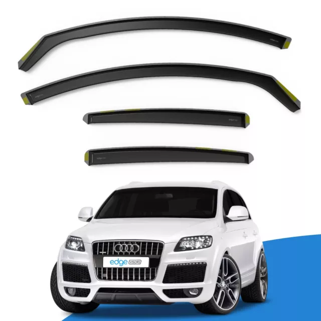 Audi Q7 MK1 4L 2005-2015 5 Door SUV Wind Deflectors 4pc Edgevisors Tinted