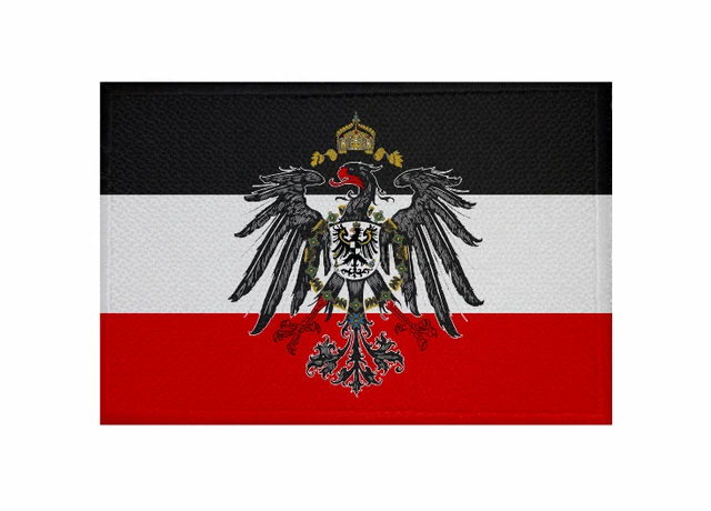 U24 Deutschland Flagge Aufnäher 9x6cm - Schwarz-weiß-rot Fahne Patch Zum Aufbügeln