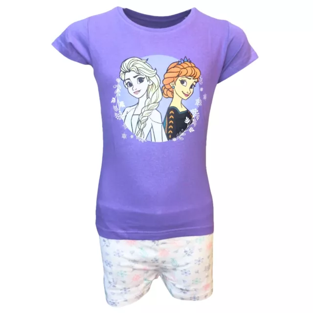 Schlafanzug kurz - Disney Frozen Mädchen Shorty Elsa & Anna Gr. 104-134 cm