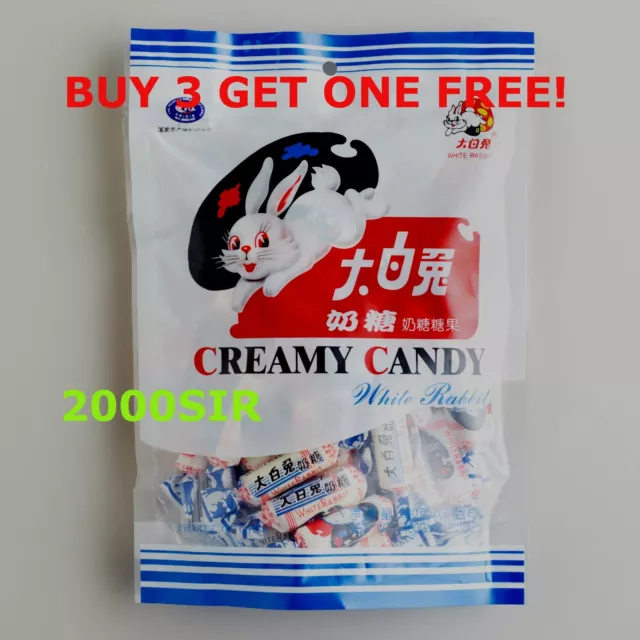 White Rabbit Creamy Candy Milky Chewy Sweets  6.3 oz 180g ~ Buy 3 get one FREE