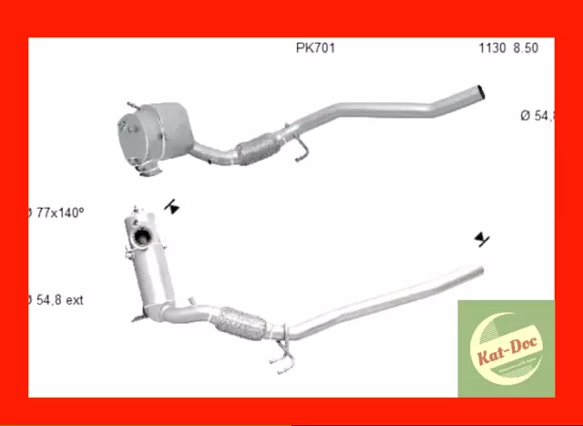 Ruß-Partikelfilter für Audi, Seat, Skoda und VW, Kat, Auspuff, Auspuffanlage