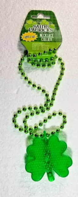 St. Patrick's Day Light-Up Novelty Necklace 20" Length Fun for Any Age Party FUN
