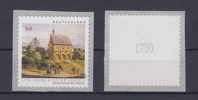 Bund 3055 SELBSTKLEBEND RM mit gerader Nr. 4 stellige Kloster Lorsch 60 Cent **