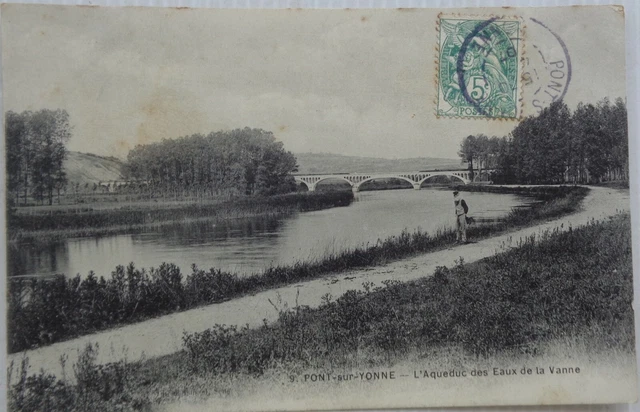 Bridge On Yonne 89 CPA L'Narrowboat Of Waters Of La Valve Good Condition 1907