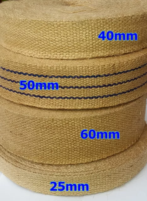 Natural Hessian Jute Tape Webbing Rustic Various Size Upholstery Burlap  Ribbon