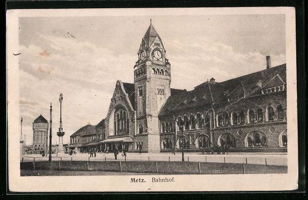 CPA Metz, vue de La Gare 1918