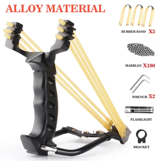 Fionda Professionale SmartB - Con Custodia In Pelle, Elastico Resistente, Per Caccia E Allenamento - Foto 3