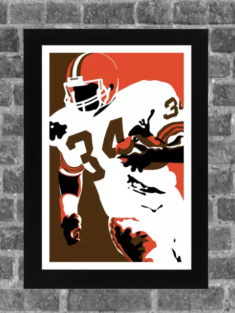 Cleveland Browns Kevin Mack Portrait Sports Print Art 11x17