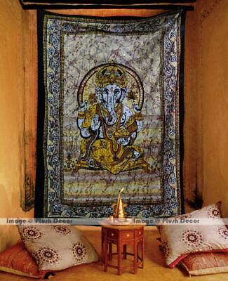 Indian God Ganesha Tapestry Batik Lord Ganesh Bedspread Meditation Wall Hangings