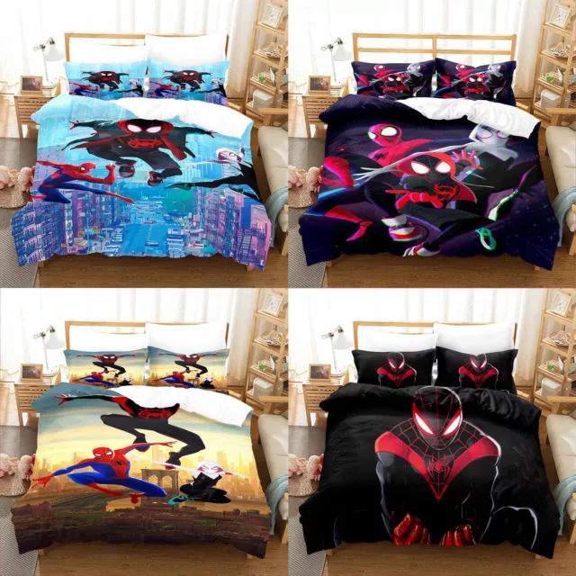 Spiderman Miles Morales 2tlg Bettwäsche Set Bettbezug Kissenbezug Geschenk J dx