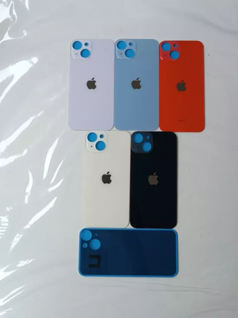 Vitre arrière iPhone 14 AVEC LOGO + adhesif  / BIG HOLE