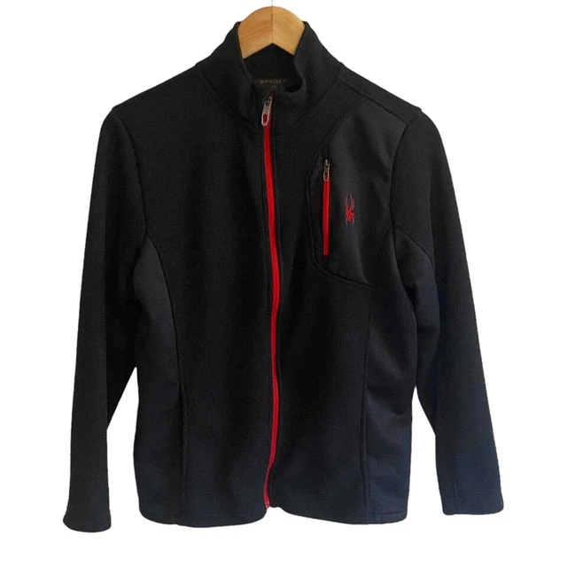 Spyder Kid’s Zip Up Black Jacket size L 14/16