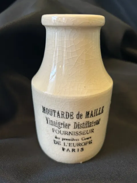 Moutarde de Maille French Mustard Pot from Paris France c1940's