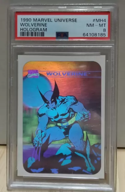 Wolverine #MH4 Hologram - 1990 Marvel Universe Series 1 Impel PSA 8 NM/MT
