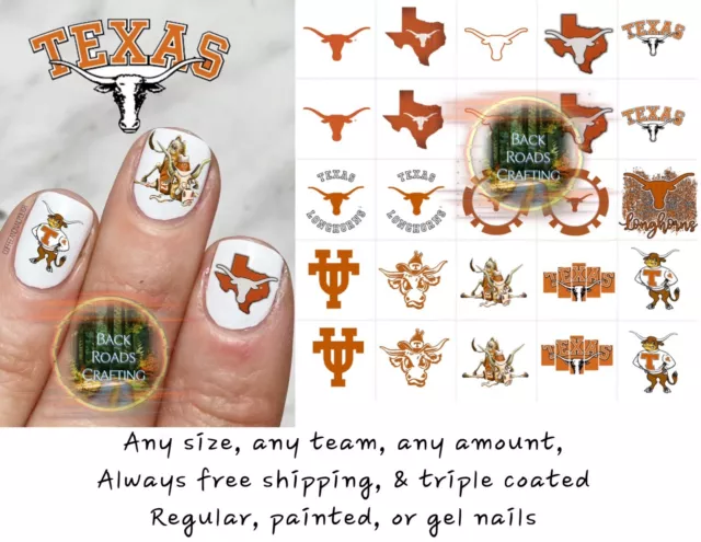 4. Longhorn Nail Decals - wide 4