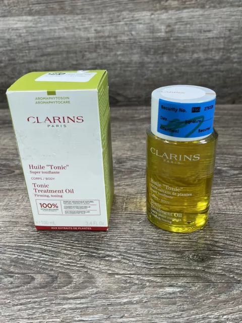 CLARINS Huile Tonic Body Treatment Oil Firming Toning 3.4 Oz 100mL