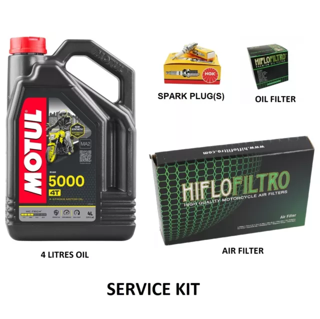 Service Kit For Gilera Fuoco 500 LT 2014-2017 (Oil,Spark Plug, Air & Oil Filter)