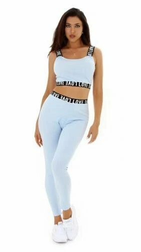 Training Sport Set Con Ritaglia Top E High Cintola Leggings