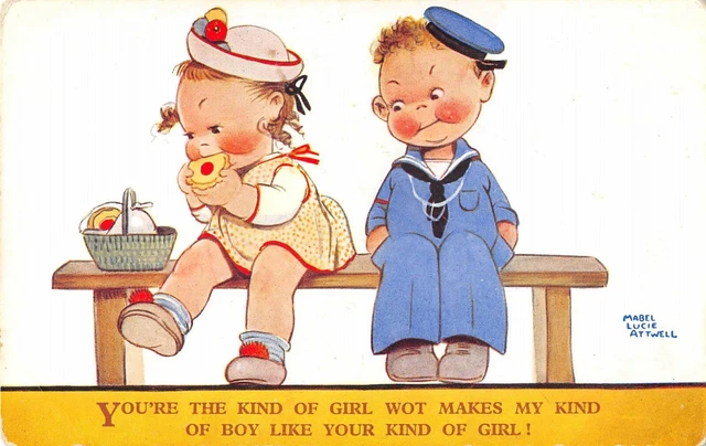 Cpa Illustrateur Signe Mabel Lucie Attwell You're The Kind Of Girl