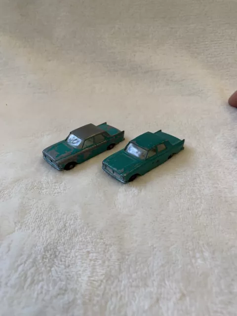 1963 Matchbox No.33 Ford Zephyr 6 1:64 Diecast Lot Of 2 - Free Shipping