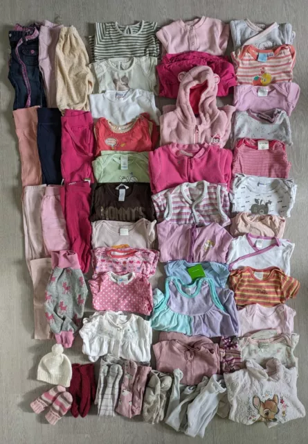 riesiges Kleidungspaket über 50 Teile gr. 62/68 für Baby Mädchen