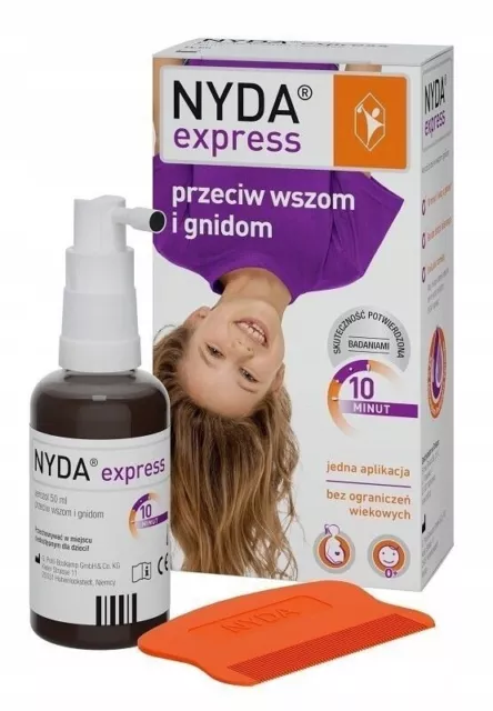 NYDA EXPRESS Aerosol 50/100/150 ml Anti-Läuse und Nissen Haar Kit