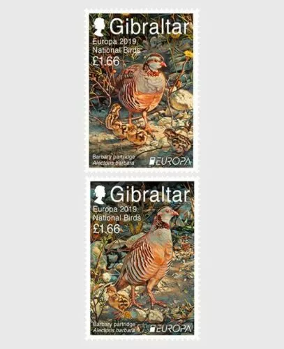 Gibraltar 2019 Cept Europe Birds 2 Stamps Mnh