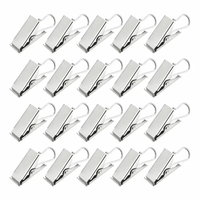 Curtain Clip Hook Set Clips for Photo Home Decoration 1.02"*0.47" 20 Pack Silver