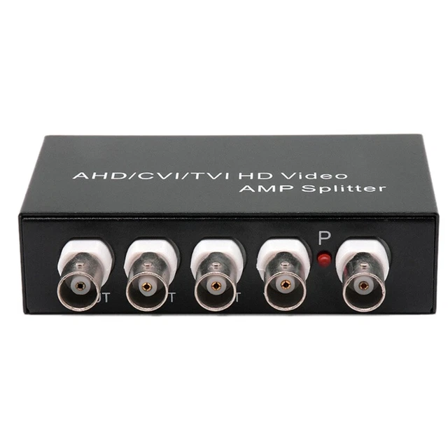 2X( 1 in 4 Out A/CVI/TVI Video Splitter Coaxial Camera,Black U4U6)