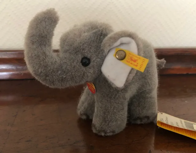 STEIFF Elefant JUMBO 1451/12 90er 14 cm, Plüschtier / Stofftier