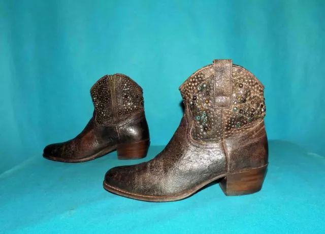 bottines boots SENDRA en cuir vieilli marron  pointure 39 EUR 3