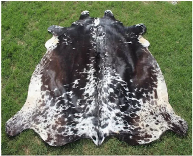 New Large 100% Cowhide Leather Rugs Tricolor Cow Hide Skin Carpet Area 18-35Sqft