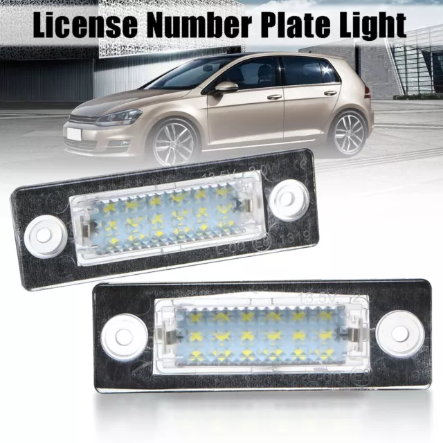 2x 18feux plaque d'immatriculation LED pour VW Touran Golf Passat Jetta Caddy T5