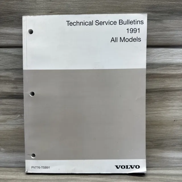 Volvo Trucks Technical Service Bulletins 1991 All Models PV776-TSB91