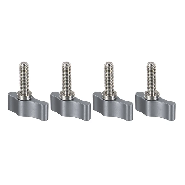 Perno giratorio de rosca, 4 piezas tipo T M5 17 mm tornillo de pulgar para cámara, gris, aluminio