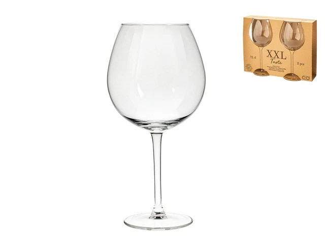 Confezione 2 Calici Vetro Xxl Taste cl 72 Trasparente Chio