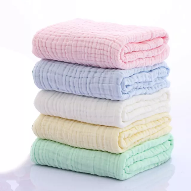 Newborn Baby Muslin Swaddle Soft Sleeping Blanket Wrap Infant Kids Bath Towel 3